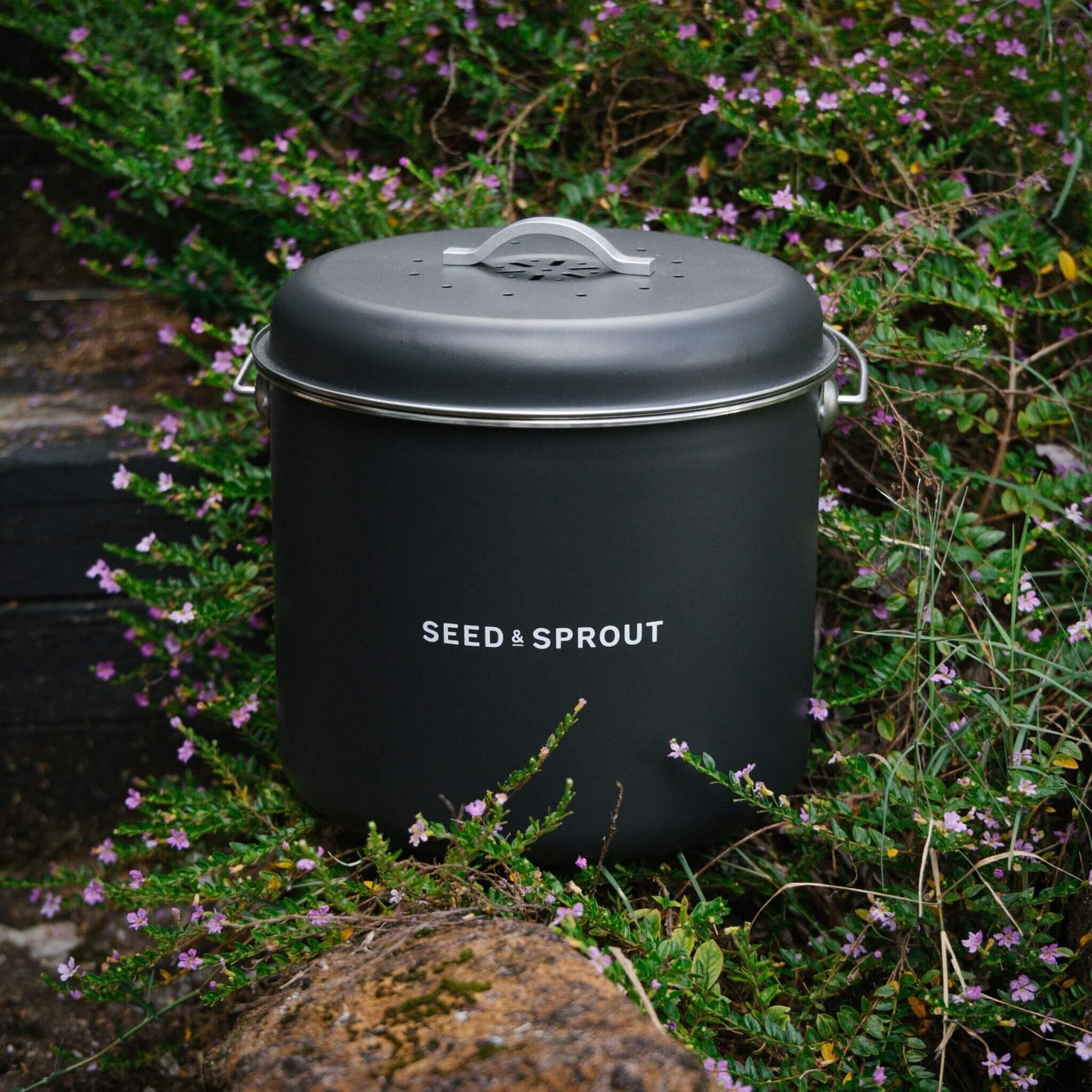 Seed & Sprout - Liquorice Kitchen Stainless Steel - Compost Bin