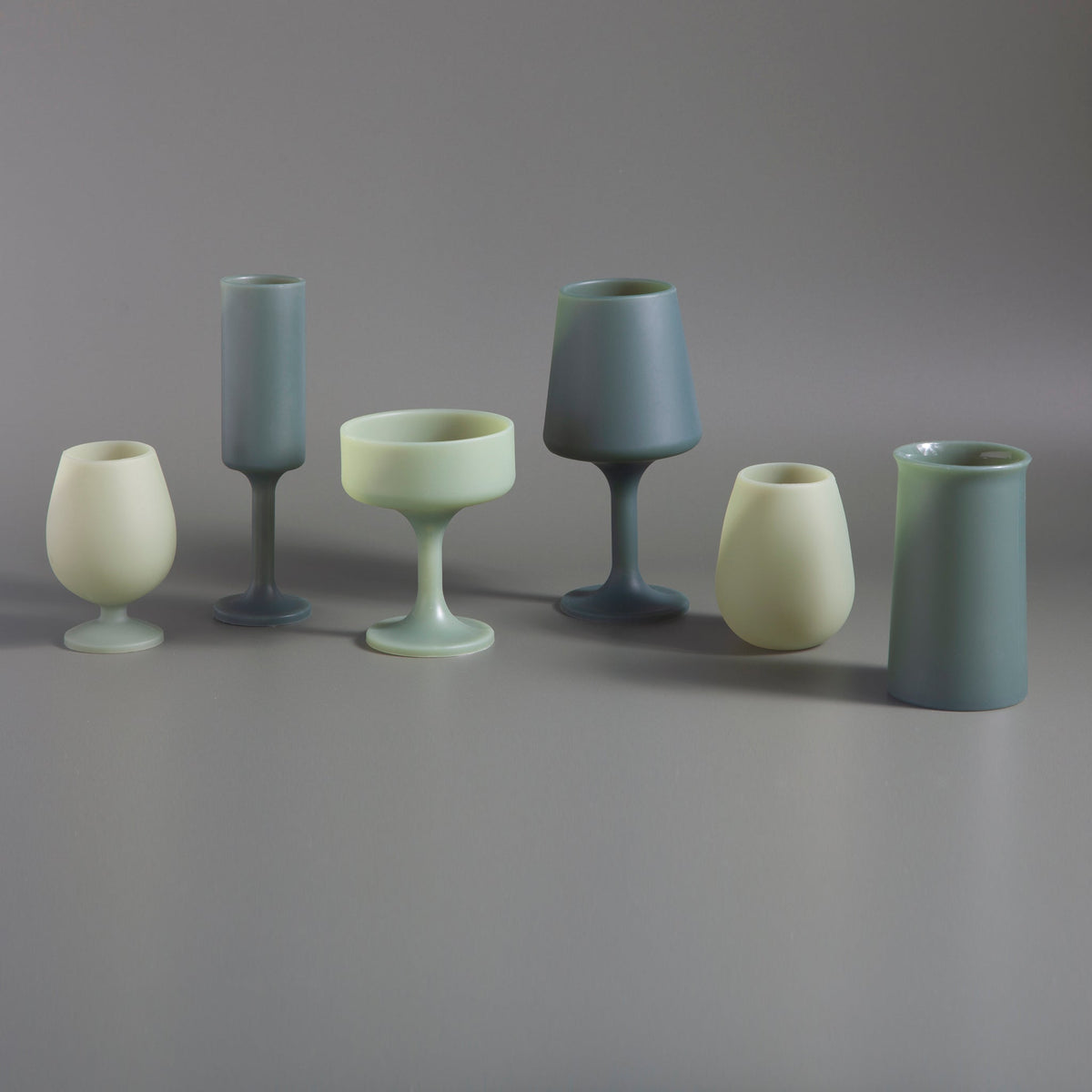 Porter Green Fegg silicone glasses in Sage + Olive, styled