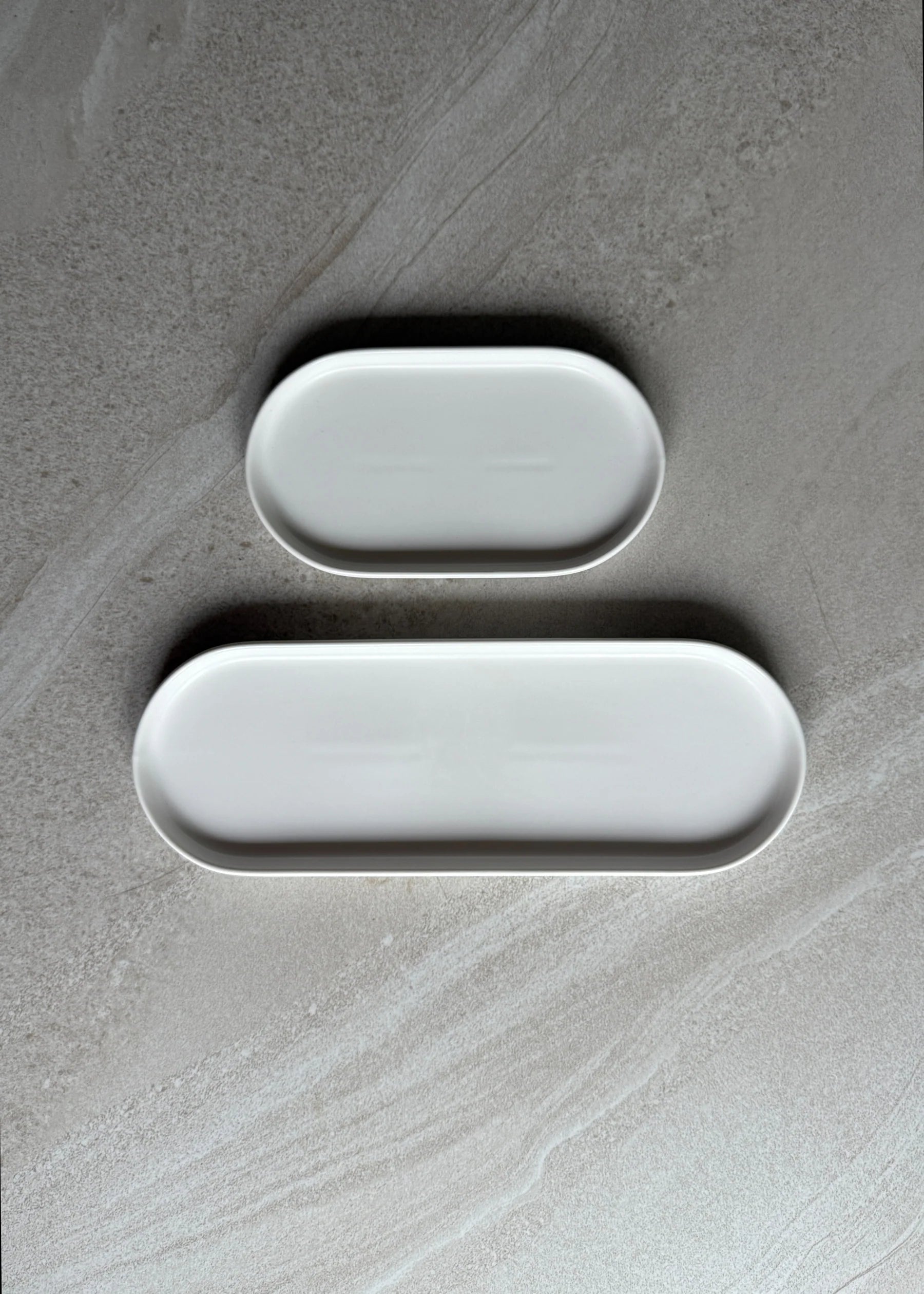 Murchison-Hume - White Large Oval Catchall - Tray
