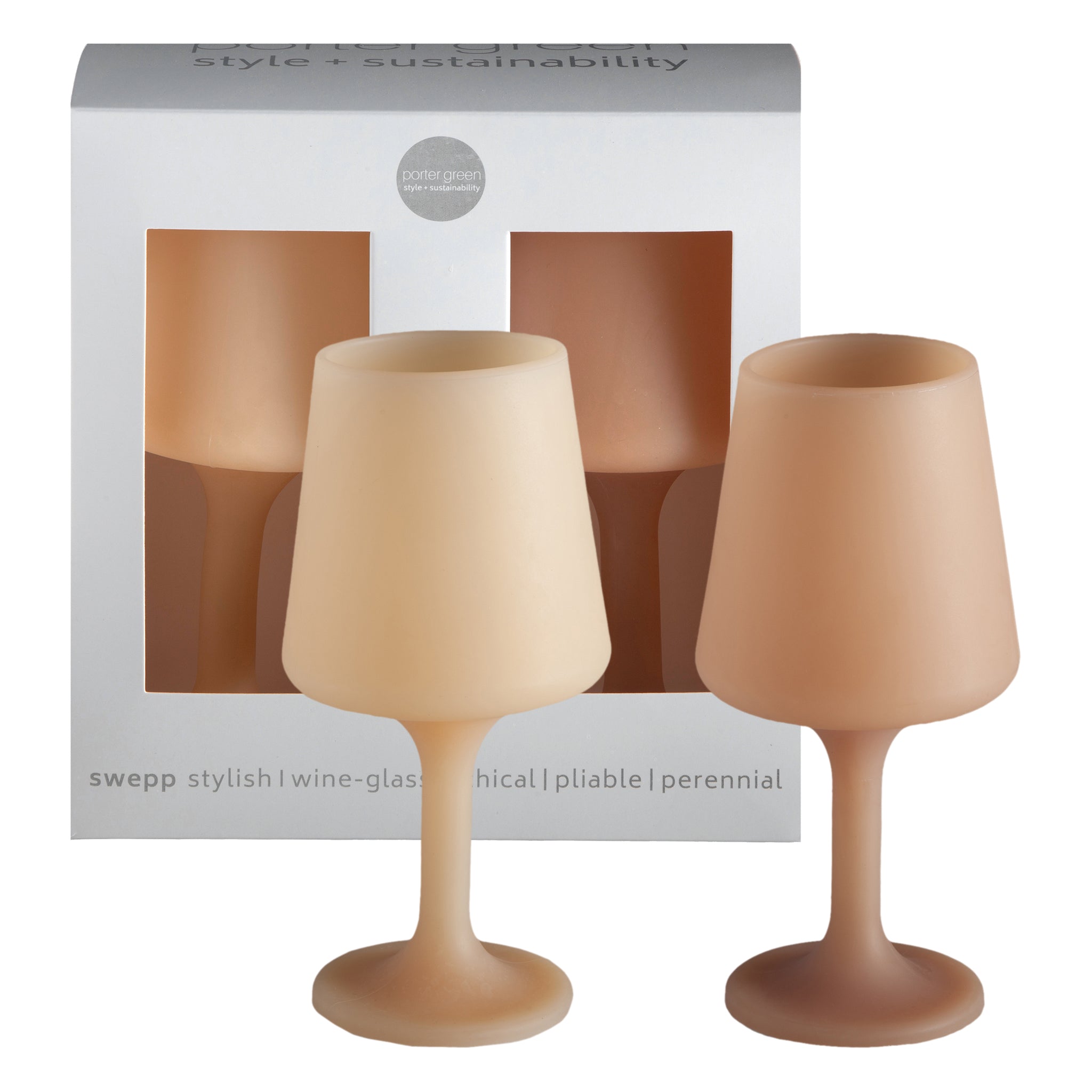 Porter Green Wheat + Oat Unbreakable - Wine Glasses
