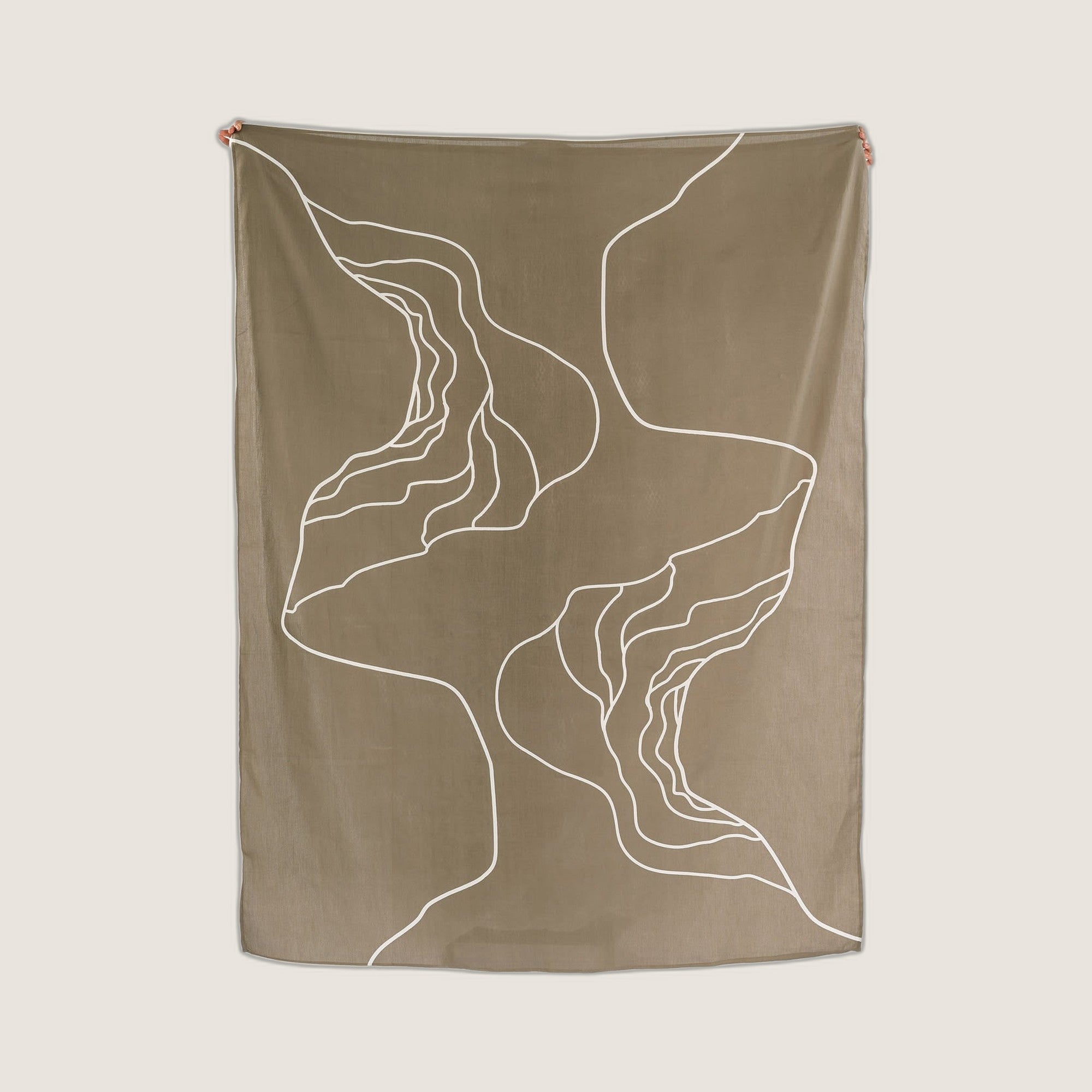 The Organic Company Reconnect Wrap in Clay on greige