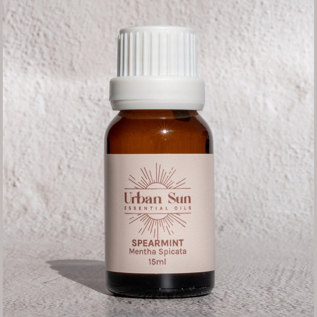 Urban Sun Spearmint essential oil, 15ml amber glass bottle